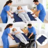 Utilisation du drap de glissement sur un lit médical Utilisation du drap de glissement sur un lit médical